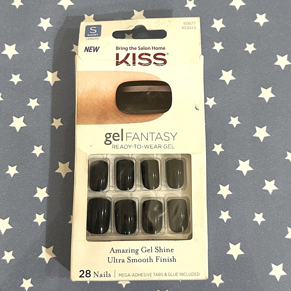 🆕 Kiss imPRESS Press-On Manicure - Short Length - Black